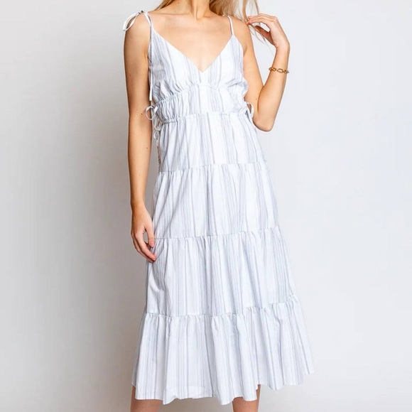 NEW Rails Julia Striped Tiered Maxi / Midi Sundress | Boho Dress - Picture 7 of 13
